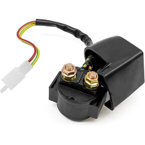 4-Stroke Solenoid Relay, GY6 Starter, Starter Solenoid Replace OEM 35850-286-007, 35850-286-027, 35850-286-017, Fit for Coolster 50cc 125cc 150cc 200cc 250cc ATV Dirt Bikes etc