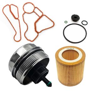 AMCC Aluminium Engine Filter Filter Kit & Gasket و Soil Filter Cap & Oil Filter （4pcs kits） متوافقة مع BMW N20 N52 N54 N55 F10 F25 325XI 330i 530i 740ix5: 11427525334