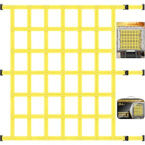 E-Track Adjustable 2" Heavy Duty Cargo Net for X-Track & E-Track Systems | 96" L x 68-84" W—4,500lb Break Strength