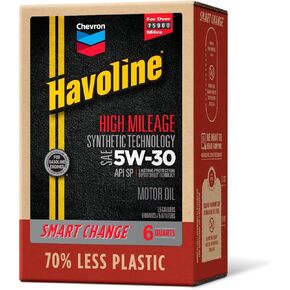 زيت المحرك 5W20 مزيج مزيج ذكي محرك التغير الذكي ، 5W-20 ، 6 كوارت ، حزمة 1