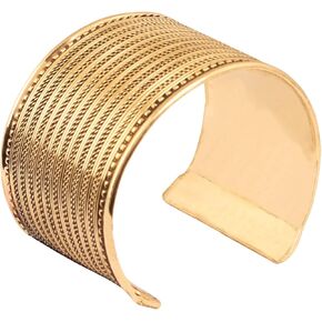Touchstone Indian Bollywood Desire Base Base Levicance Exotic Laseotic Size Size Cuff Bracelet بالذهب العتيق أو النغمة البيضاء أو النحاسية للنساء.