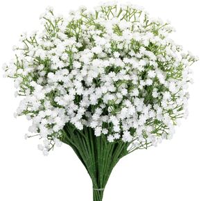 10pcs مقاس 21 بوصة زهور أنفاس الطفل الاصطناعية القوي-تصميم غير محدد للزفاف/ديكور المنزل ، واقعية الغجر المزيفة مع قاعدة جذع مقوى
