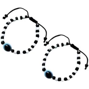 Creative Zone Baby Najariya Black and White Baby Najariya with Evil Eye 1 Pair