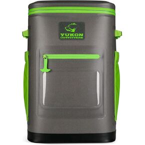 Yukon Outfitters Hatchie Backpack Cooler - Charcoal/Green - Patch Capable (YHCP30CGR)