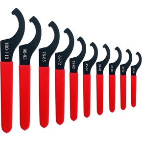 10Pcs Coilover Spanner Wrench Set, Universal Shock Spanner Hook Wrench Tools for Suspension Collar System and Shock Adjustment