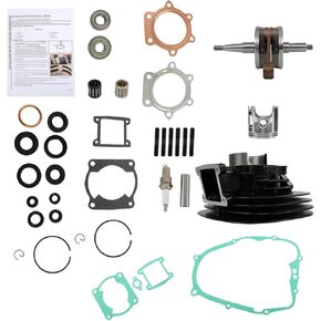 Crank Gasket Seal and Cylinder Crankshaft and Piston Kit Replacement for Yamaha Blaster 200 1987-2006