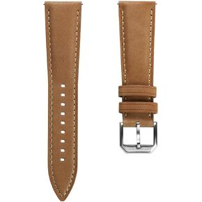حزام ساعة Whitby Heritage Leather ، مصنوع من الزنجار الكامل من العجلات من العجل ، مع قضبان زنبركية سريعة الإصدار. باللون الأسود والبني والأزرق والرمادي. تشمل الأحجام 20 مم و 22 مم