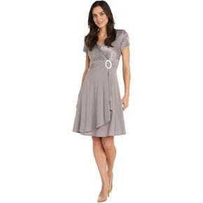 R & M Richards Women Wlugling Wrappy Dress
