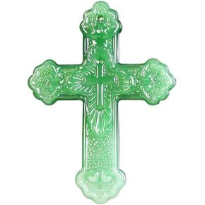 Natural Jade Cross Necklace. Hand Carved & Polished by Best East Asia Artisans. Promotoes Physical, Emotional, Spiritual Benefits