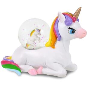 Cota Global Unicorn Snow Globe Decor - تمثال قوس قزح Pinkle Parkle الجميل ، كرات الثلج الباردة والتماثيل ، زخرفة مثالية للديكور المنزلي - 45 مم