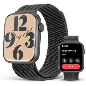 2025 Smart watches for Women, 1.9" AMOLED DA GPT AI Voice Smartwatch with Bluetooth Call, 24/7 Heart Rate Stress Sleep Monitor,123 Sports Modes, IP68 Waterproof Fitness Tracker for Android iOS