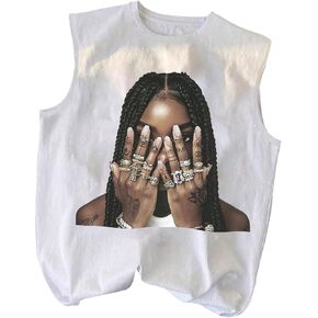 Men's Figure Graphic Y2K Tank Top Casual Crew Neck Sleeveless T Shirts Streetwear
