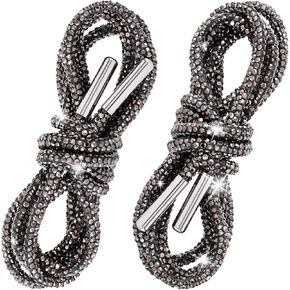 Rhinestone Shoelaces Ropes, Glitter Shoe Strings for Sneakers, Bling Drawstring Cords Replacement Accessories