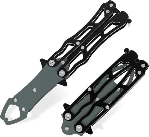 Fish Lip Gripper Tools - 7" Foldable Fishing Grabber Tool with Aluminium Alloy, Portable Lightweight Fish Grips for Caught Fish Pliers Hook Remover Fishing Accessories for Fishermen in Saudi Arabia