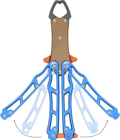 أدوات قابض شفاه السمكة - أداة صيد قابلة للطي مقاس 7 بوصات مع سبائك الألومنيوم، مقابض سمكة محمولة خفيفة الوزن لصيد الأسماك كماشة إزالة الخطاف وإكسسوارات الصيد للصيادين in Kuwait