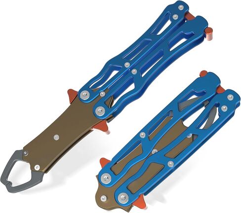 أدوات قابض شفاه السمكة - أداة صيد قابلة للطي مقاس 7 بوصات مع سبائك الألومنيوم، مقابض سمكة محمولة خفيفة الوزن لصيد الأسماك كماشة إزالة الخطاف وإكسسوارات الصيد للصيادين in Kuwait