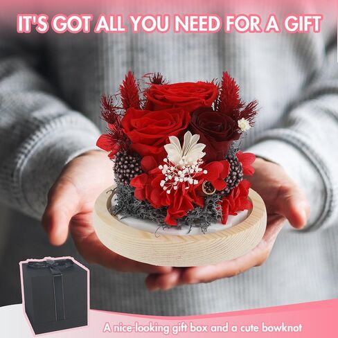 Luxury Preserved Flowers Real Roses in Gift Box for mom,Ideal Teacher Appreciation Gifts, Graduation Gifts, or Bridesmaid Gifts - Beautiful Home Decor in Saudi Arabia
