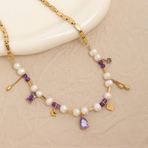 قلادة قلادة سحر ذهبية معلقة للمرأة ، بوهو جيمستوستون تشيك ستايلز راينستون متلأل in Kuwait