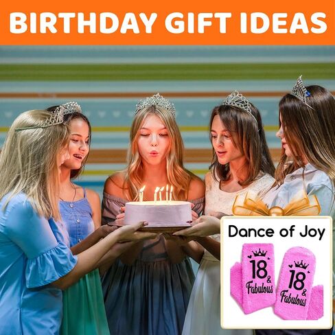 HAPPYPOP 18th Birthday Gifts Ideas Socks - 18 Year Old Birthday Presents for Girls, Happy Birthday Socks for 18 Year Olds in Saudi Arabia