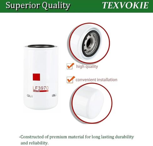 LF3970 Oil Filter Replacement For 3937736,3937144,B7177,P550428,Fits For QSB5.9L/6.7L,ISB07 6.7L Diesel Engines, 1 pack in Saudi Arabia