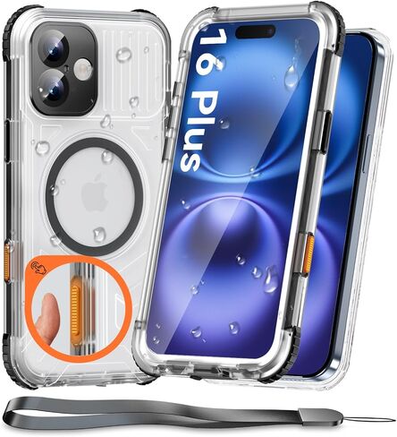 جراب WIFORT لهاتف iPhone 15 Pro Max مقاوم للماء، [IP68 مقاوم للغبار تحت الماء] [شاشة مدمجة] [مقاوم للصدمات العسكرية بطول 15 قدم] غطاء حماية محكم الغلق 360 درجة جراب هاتف بلوري مغناطيسي 6.7 بوصة أزرق in Saudi Arabia