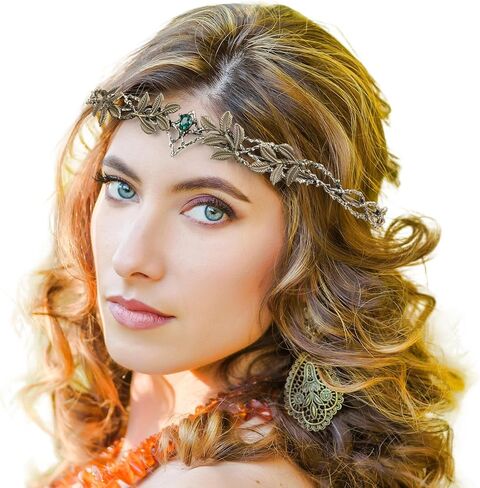 Crown Leaf Leaf Vintage - أغطية رأس Viking Crystal للنساء للنساء عصر النهضة هالوين Cosplay Party Prom Prom in Kuwait