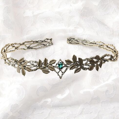Crown Leaf Leaf Vintage - أغطية رأس Viking Crystal للنساء للنساء عصر النهضة هالوين Cosplay Party Prom Prom in Kuwait