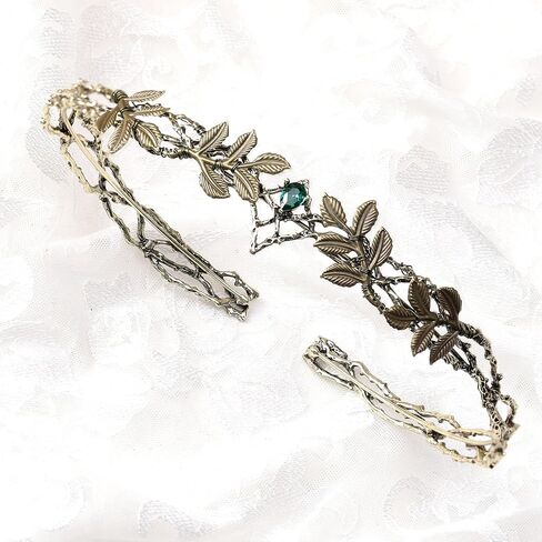 Crown Leaf Leaf Vintage - أغطية رأس Viking Crystal للنساء للنساء عصر النهضة هالوين Cosplay Party Prom Prom in Kuwait