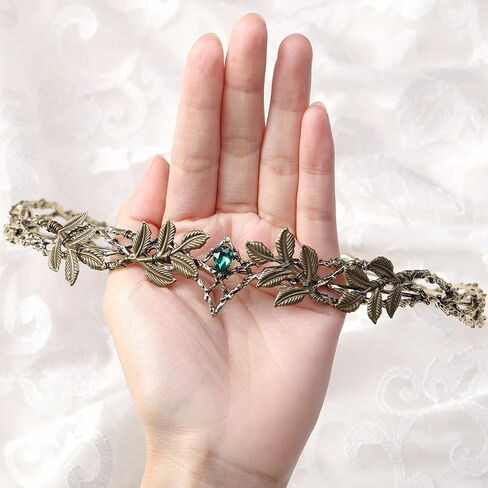 Crown Leaf Leaf Vintage - أغطية رأس Viking Crystal للنساء للنساء عصر النهضة هالوين Cosplay Party Prom Prom in Kuwait
