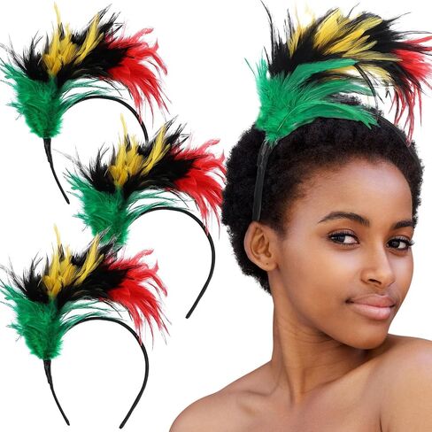 Juneteenth Headbands for Women June 19th Decor Feather Fascinator African Black Freedom Day Decor in Saudi Arabia
