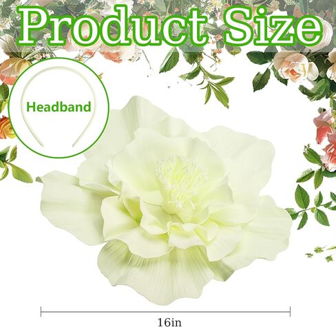 Wehhbtye Large Flower Fascinator Hat for Women, Tea Party Flower Headwears, Lady Fascinators Headband for Party Accessories in Kuwait