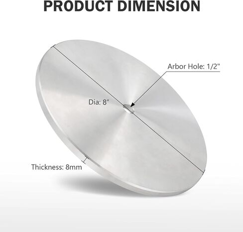 EMILYPRO قرص ألومنيوم رئيسي لوحة لاب 6 "x 1/2" أربور طحن منصات للعجلات الكاشطة المسطحة / القرص الخلفي / آلة تلميع Cabber المائلة - عبوة واحدة in Saudi Arabia