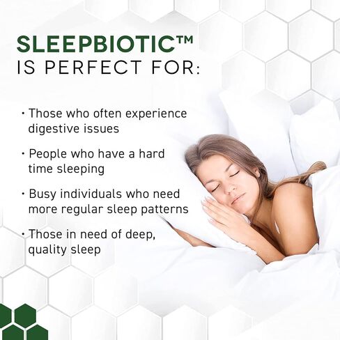 SleepBiotic Prebiotic Fiber Blend - Prebiotic Fiber Powder w/German Chamomile & Green Banana Flour - Prebiotic Powder Fiber Supplement for Healthy Gut 292g [20 Servings] in Saudi Arabia