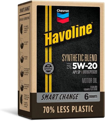 Motor Oil 5w20 Synthetic Blend Smart Change Engine Oil, 5W-20, 6 Quarts, Pack of 1 in Saudi Arabia