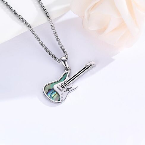 Music Note Necklace for Women 925 Sterling Silver Sunflower Cross Pendant Treble Clef Jewelry Gifts for Music Lovers in Saudi Arabia
