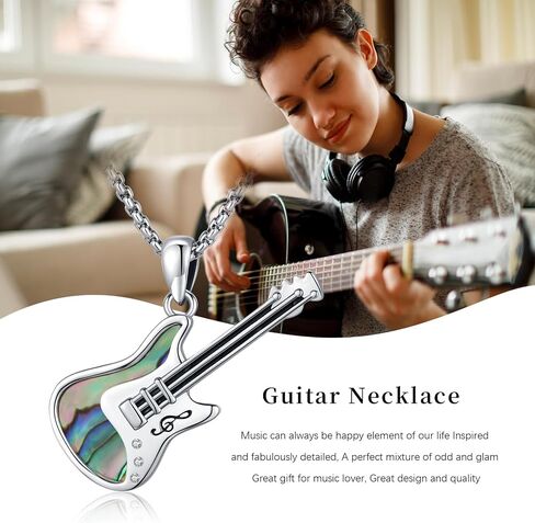 Music Note Necklace for Women 925 Sterling Silver Sunflower Cross Pendant Treble Clef Jewelry Gifts for Music Lovers in Saudi Arabia