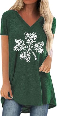 Womens Long Tunics or Tops to Wear with Leggings Short/Long Sleeve Blouses Shirts in Saudi Arabia