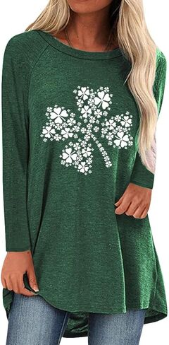 Womens Long Tunics or Tops to Wear with Leggings Short/Long Sleeve Blouses Shirts in Saudi Arabia