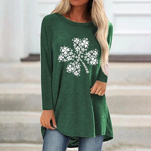 Womens Long Tunics or Tops to Wear with Leggings Short/Long Sleeve Blouses Shirts in Saudi Arabia