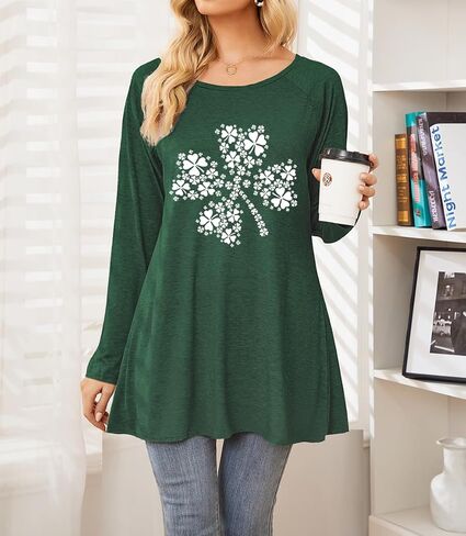 Womens Long Tunics or Tops to Wear with Leggings Short/Long Sleeve Blouses Shirts in Saudi Arabia