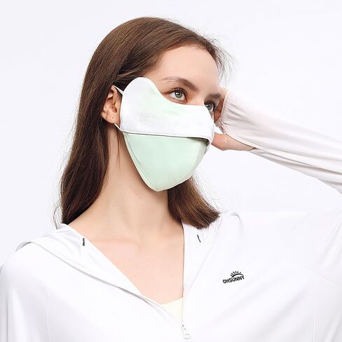 Sun Protection Face Cover UPF 50+ Anti-UV Women Summer Mask Cooling Breathable Face Covering SLF5M040T in Kuwait
