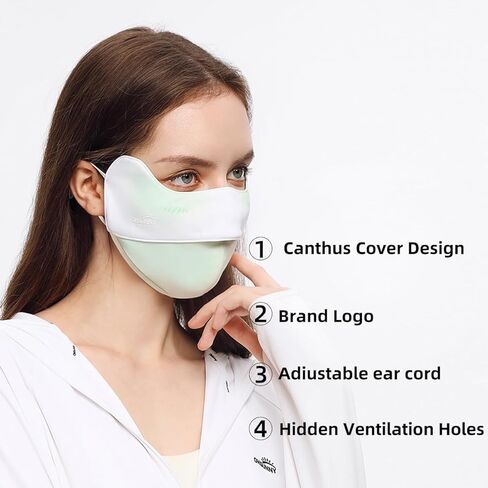 Sun Protection Face Cover UPF 50+ Anti-UV Women Summer Mask Cooling Breathable Face Covering SLF5M040T in Kuwait