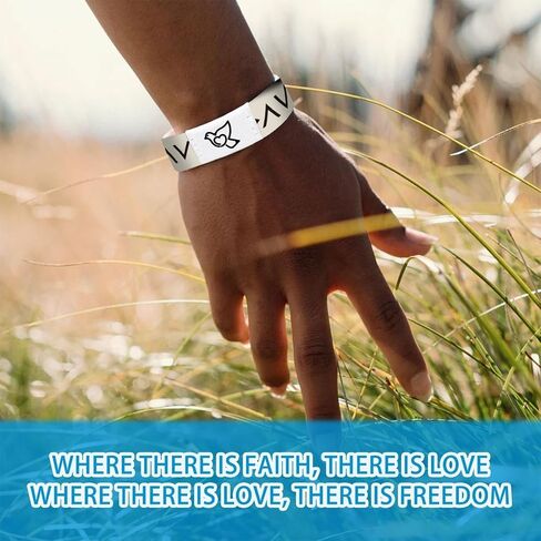 Bible Verse Bracelet，Wearable Bible Verse Bracelet with NFC,for Men,Women,Teens,Daily Spiritual Energy Scripture Bracelets(Christian bracelet white) in Saudi Arabia