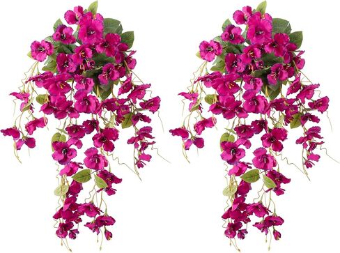 زهور الزهور المزيفة الكركديه الاصطناعية لزخارف الربيع في الهواء الطلق ، 2pcs حرير الكركديه الكروم in Kuwait