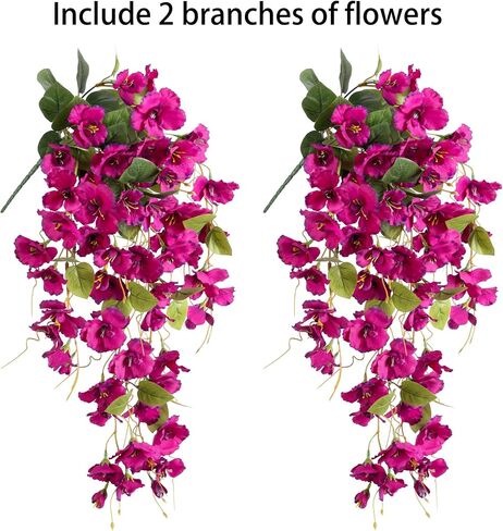 زهور الزهور المزيفة الكركديه الاصطناعية لزخارف الربيع في الهواء الطلق ، 2pcs حرير الكركديه الكروم in Kuwait
