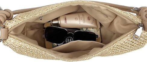 Straw Hobo Handbags for Women Fashion Woven Straw Shoulder Bag for Beach Holiday in Saudi Arabia