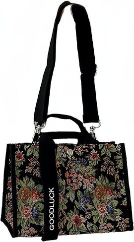 Canvas Crossbody Shoulder Bag for Women, Sling Tote with Handles & Removable Strap, Fanny Pack Travel Handbag in Saudi Arabia