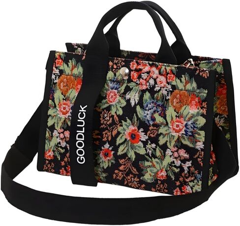 Canvas Crossbody Shoulder Bag for Women, Sling Tote with Handles & Removable Strap, Fanny Pack Travel Handbag in Saudi Arabia