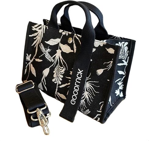 Canvas Crossbody Shoulder Bag for Women, Sling Tote with Handles & Removable Strap, Fanny Pack Travel Handbag in Saudi Arabia