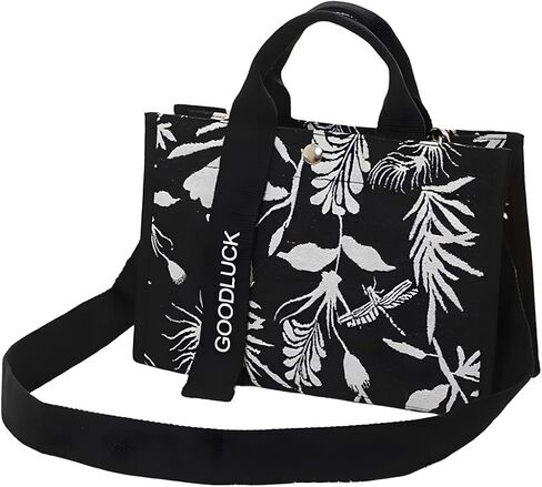 Canvas Crossbody Shoulder Bag for Women, Sling Tote with Handles & Removable Strap, Fanny Pack Travel Handbag in Saudi Arabia